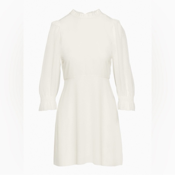 Wilfred white long sleeve sheer sleeves dress size 4 EUC - Picture 12 of 13